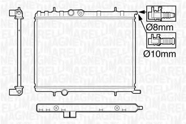 MAGNETI MARELLI 350213119600 Радиатор, охлаждение двигателя