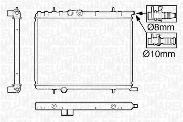 MAGNETI MARELLI 350213120009 Радиатор, охлаждение двигателя