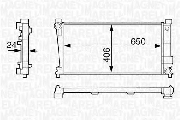 MAGNETI MARELLI 350213121900 Радиатор, охлаждение двигателя