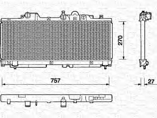 MAGNETI MARELLI 350213122000 Радиатор, охлаждение двигателя