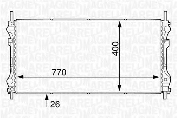 MAGNETI MARELLI 350213122500 Радиатор, охлаждение двигателя