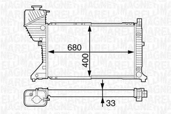 MAGNETI MARELLI 350213123200 Радиатор, охлаждение двигателя