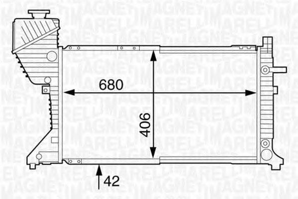 MAGNETI MARELLI 350213123300 Радиатор, охлаждение двигателя