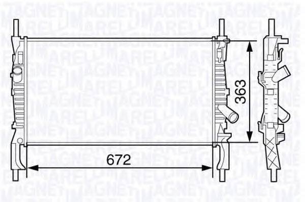 MAGNETI MARELLI 350213131800 Радиатор, охлаждение двигателя