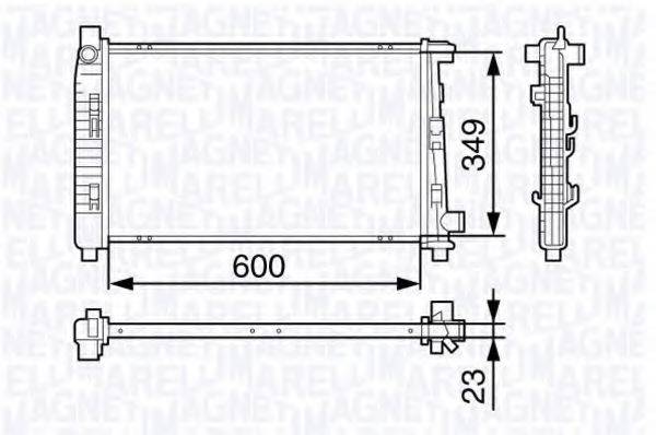 MAGNETI MARELLI 350213132000 Радиатор, охлаждение двигателя