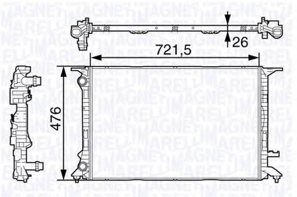 MAGNETI MARELLI 350213138400 Радиатор, охлаждение двигателя