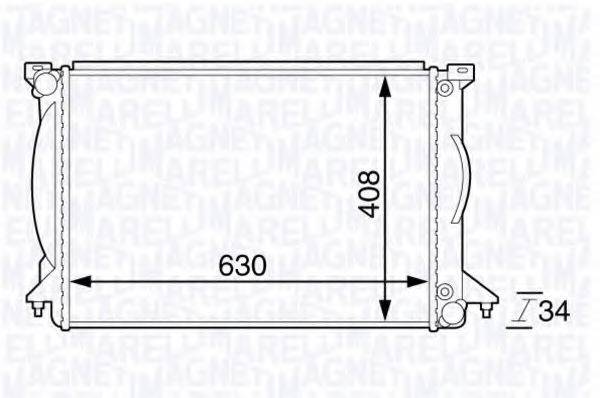 MAGNETI MARELLI 350213143900 Радиатор, охлаждение двигателя