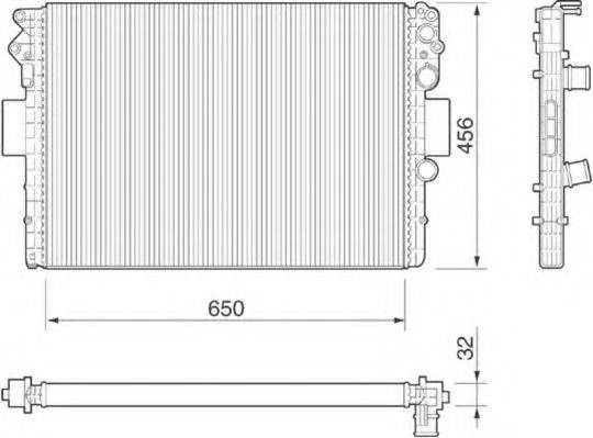 MAGNETI MARELLI 350213182000 Радиатор, охлаждение двигателя