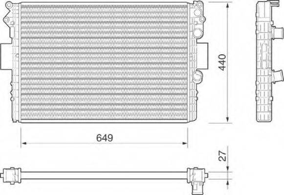 MAGNETI MARELLI 350213183000 Радиатор, охлаждение двигателя
