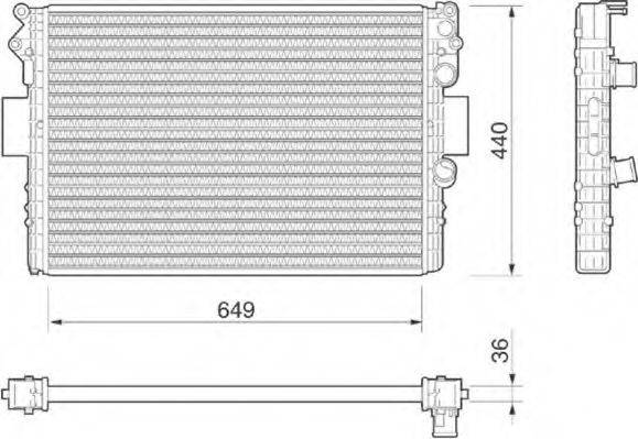 MAGNETI MARELLI 350213184000 Радиатор, охлаждение двигателя
