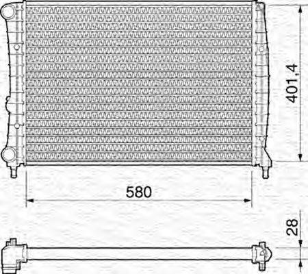 MAGNETI MARELLI 350213194000 Радиатор, охлаждение двигателя