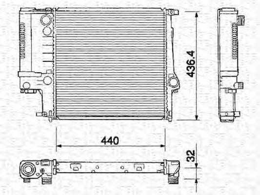 MAGNETI MARELLI 350213218000 Радиатор, охлаждение двигателя