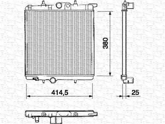 MAGNETI MARELLI 350213250000 Радиатор, охлаждение двигателя