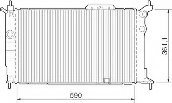 MAGNETI MARELLI 350213277000 Радиатор, охлаждение двигателя