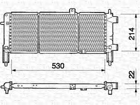 MAGNETI MARELLI 350213323000 Радиатор, охлаждение двигателя