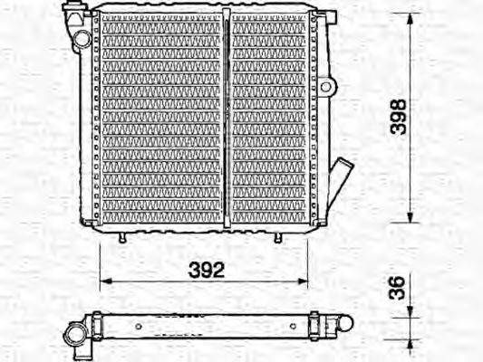 MAGNETI MARELLI 350213349000 Радиатор, охлаждение двигателя