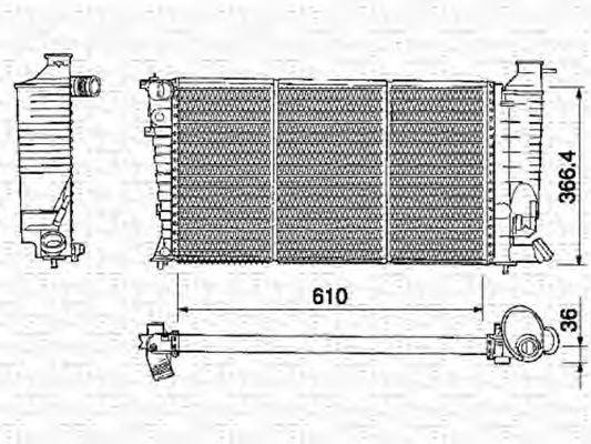 MAGNETI MARELLI 350213377000 Радиатор, охлаждение двигателя