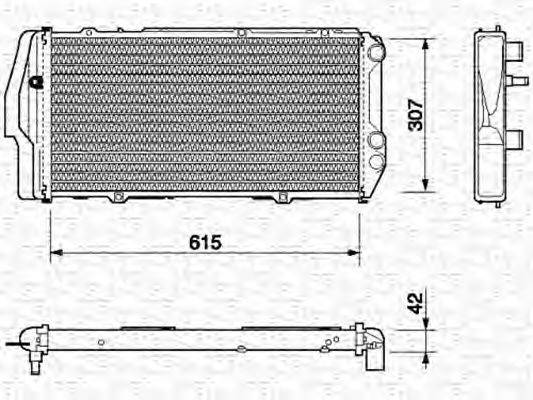MAGNETI MARELLI 350213403000 Радиатор, охлаждение двигателя