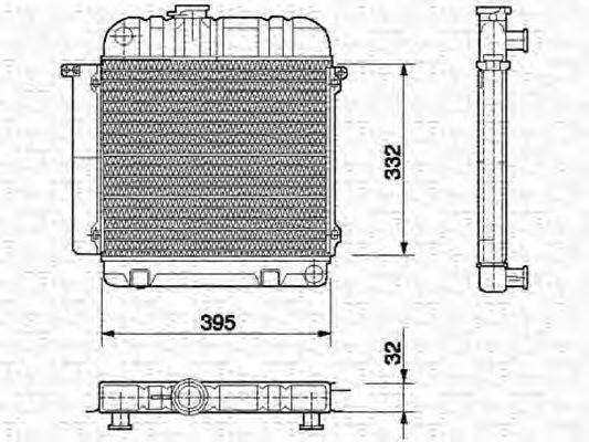 MAGNETI MARELLI 350213418000 Радиатор, охлаждение двигателя