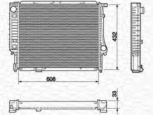 MAGNETI MARELLI 350213422000 Радиатор, охлаждение двигателя