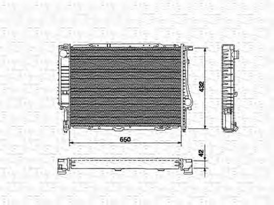 MAGNETI MARELLI 350213424000 Радиатор, охлаждение двигателя