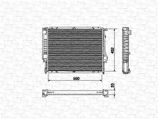 MAGNETI MARELLI 350213431000 Радиатор, охлаждение двигателя