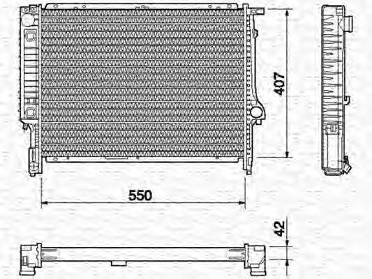 MAGNETI MARELLI 350213433000 Радиатор, охлаждение двигателя