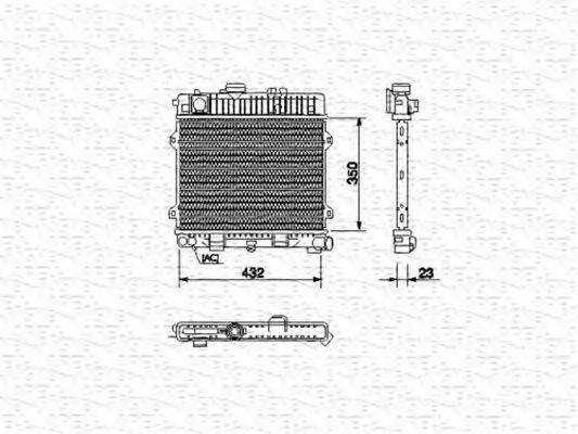 MAGNETI MARELLI 350213436000 Радиатор, охлаждение двигателя