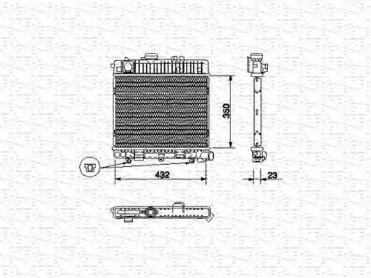 MAGNETI MARELLI 350213437000 Радиатор, охлаждение двигателя