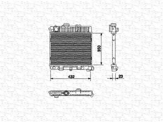 MAGNETI MARELLI 350213438000 Радиатор, охлаждение двигателя