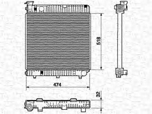 MAGNETI MARELLI 350213523000 Радиатор, охлаждение двигателя