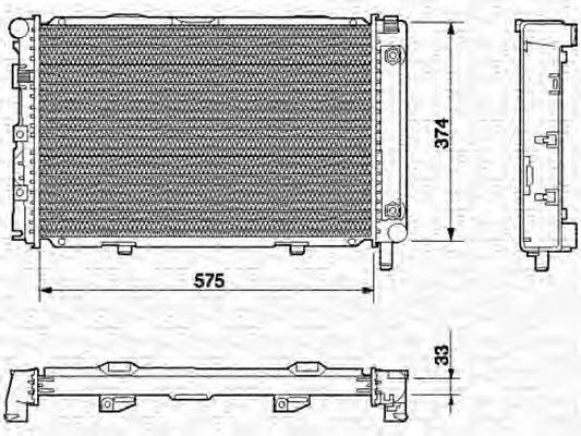 MAGNETI MARELLI 350213538000 Радиатор, охлаждение двигателя