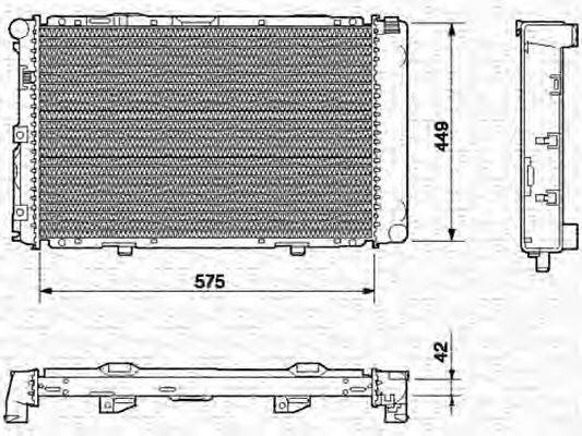MAGNETI MARELLI 350213542000 Радиатор, охлаждение двигателя
