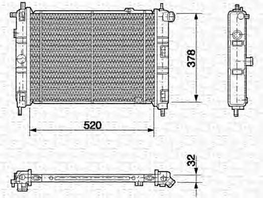 MAGNETI MARELLI 350213583000 Радиатор, охлаждение двигателя