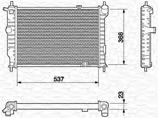 MAGNETI MARELLI 350213585000 Радиатор, охлаждение двигателя