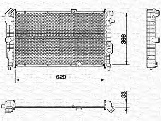 MAGNETI MARELLI 350213591000 Радиатор, охлаждение двигателя