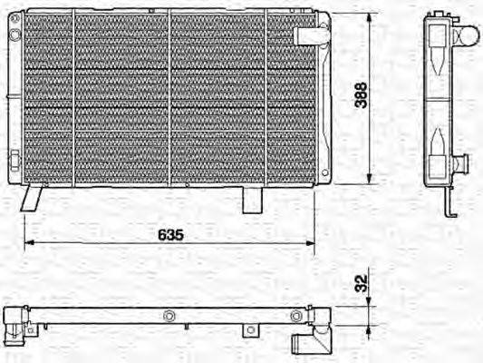 MAGNETI MARELLI 350213601000 Радиатор, охлаждение двигателя