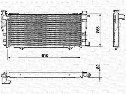 MAGNETI MARELLI 350213604000 Радиатор, охлаждение двигателя