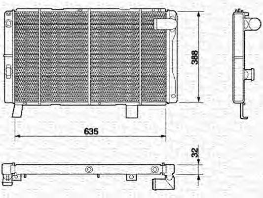 MAGNETI MARELLI 350213606000 Радиатор, охлаждение двигателя