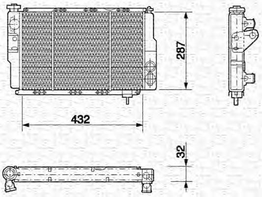 MAGNETI MARELLI 350213608000 Радиатор, охлаждение двигателя