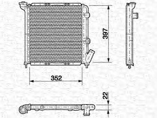 MAGNETI MARELLI 350213613000 Радиатор, охлаждение двигателя