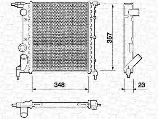 MAGNETI MARELLI 350213618000 Радиатор, охлаждение двигателя