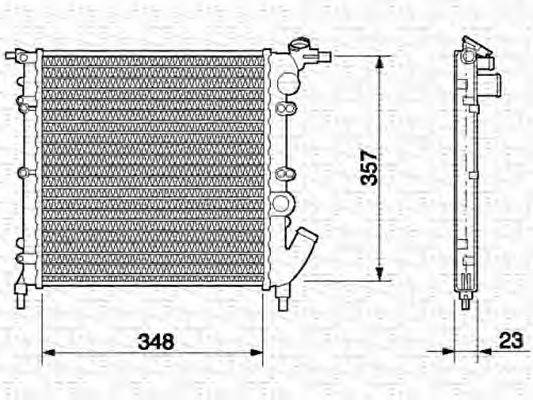 MAGNETI MARELLI 350213620000 Радиатор, охлаждение двигателя