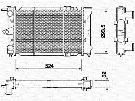 MAGNETI MARELLI 350213651000 Радиатор, охлаждение двигателя