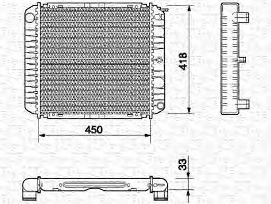 MAGNETI MARELLI 350213657000 Радиатор, охлаждение двигателя