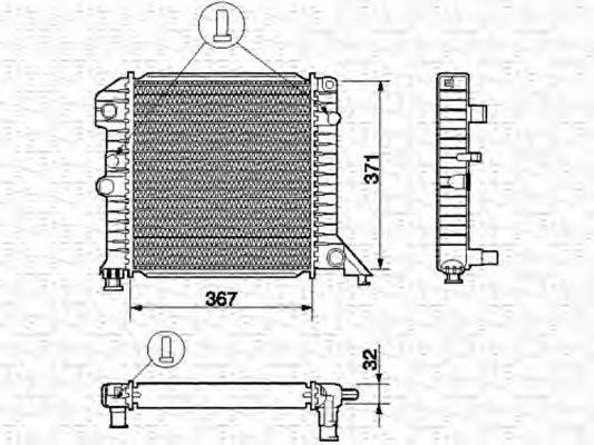 MAGNETI MARELLI 350213662000 Радиатор, охлаждение двигателя