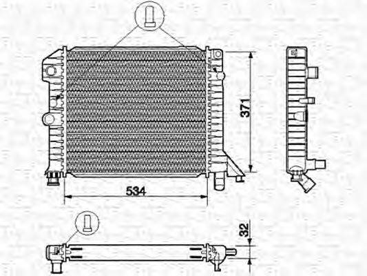 MAGNETI MARELLI 350213663000 Радиатор, охлаждение двигателя