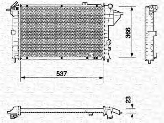 MAGNETI MARELLI 350213682000 Радиатор, охлаждение двигателя