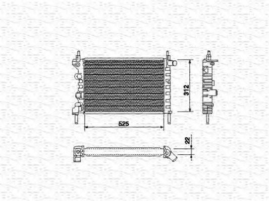 MAGNETI MARELLI 350213684000 Радиатор, охлаждение двигателя
