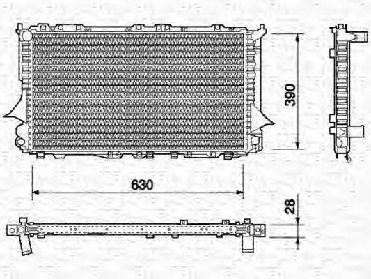 MAGNETI MARELLI 350213689000 Радиатор, охлаждение двигателя